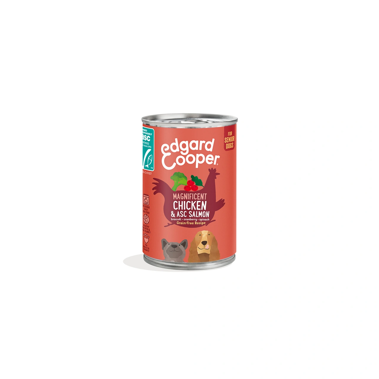 Edgard & Cooper kylling og laks senior vådfoder 400 g